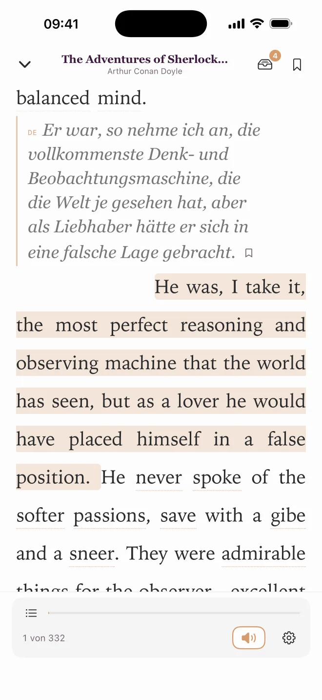 Satz gedrückt halten — Plum